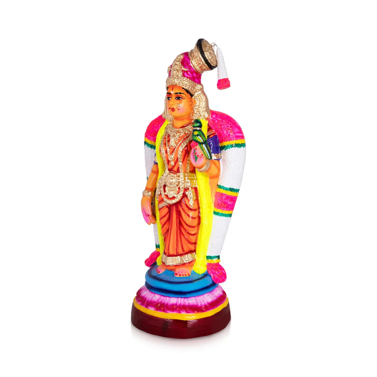 Goda Devi Andal Paper Mache Golu Bommai - 16 X 6.5 Inches | Navaratri Gombe/ Giri Golu Doll/ Navratri Decor - Image 3