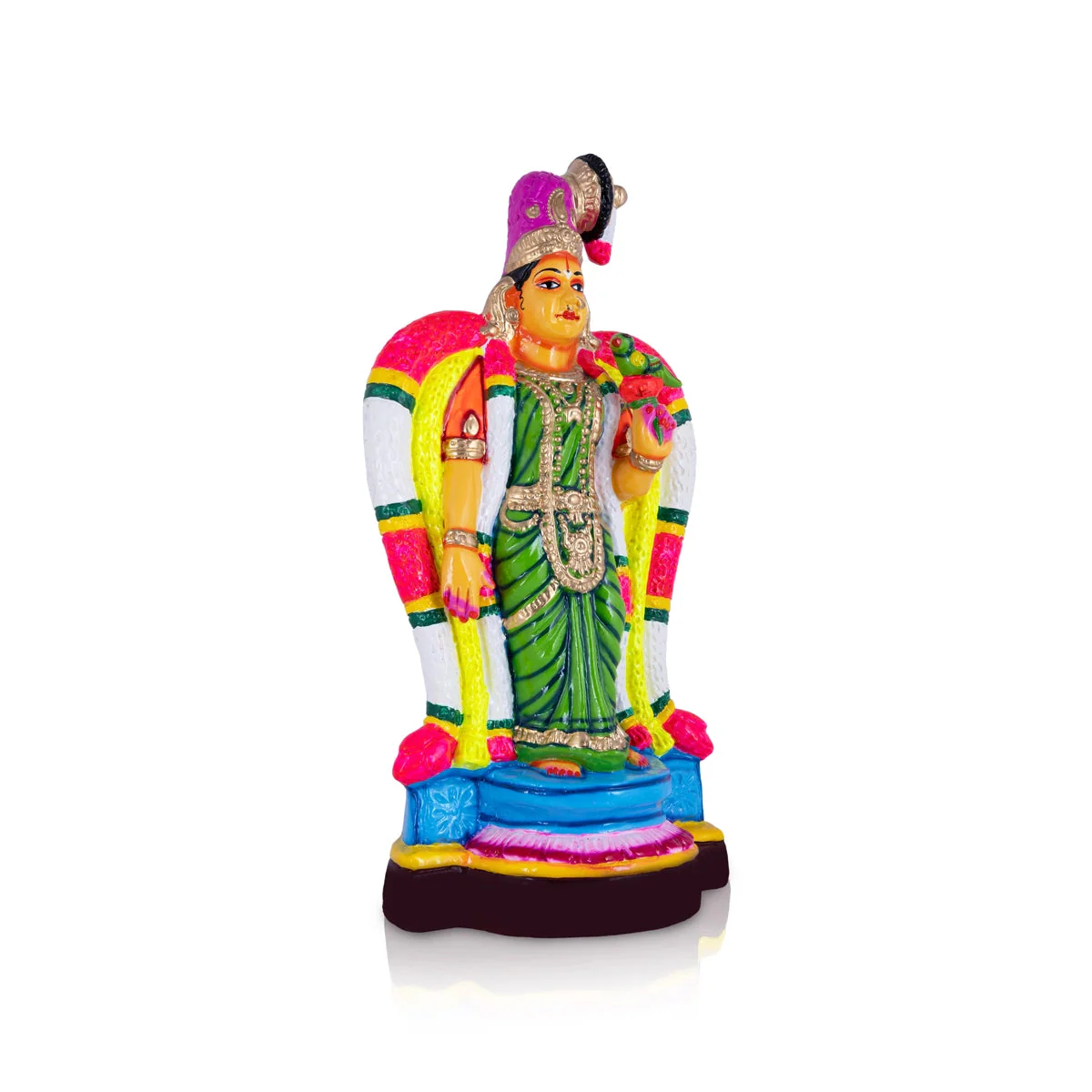 Goda Devi Andal Paper Mache Golu Bommai - 20 X 9.5 Inches | Navaratri Gombe/ Giri Golu Doll/ Navratri Decor - Image 2