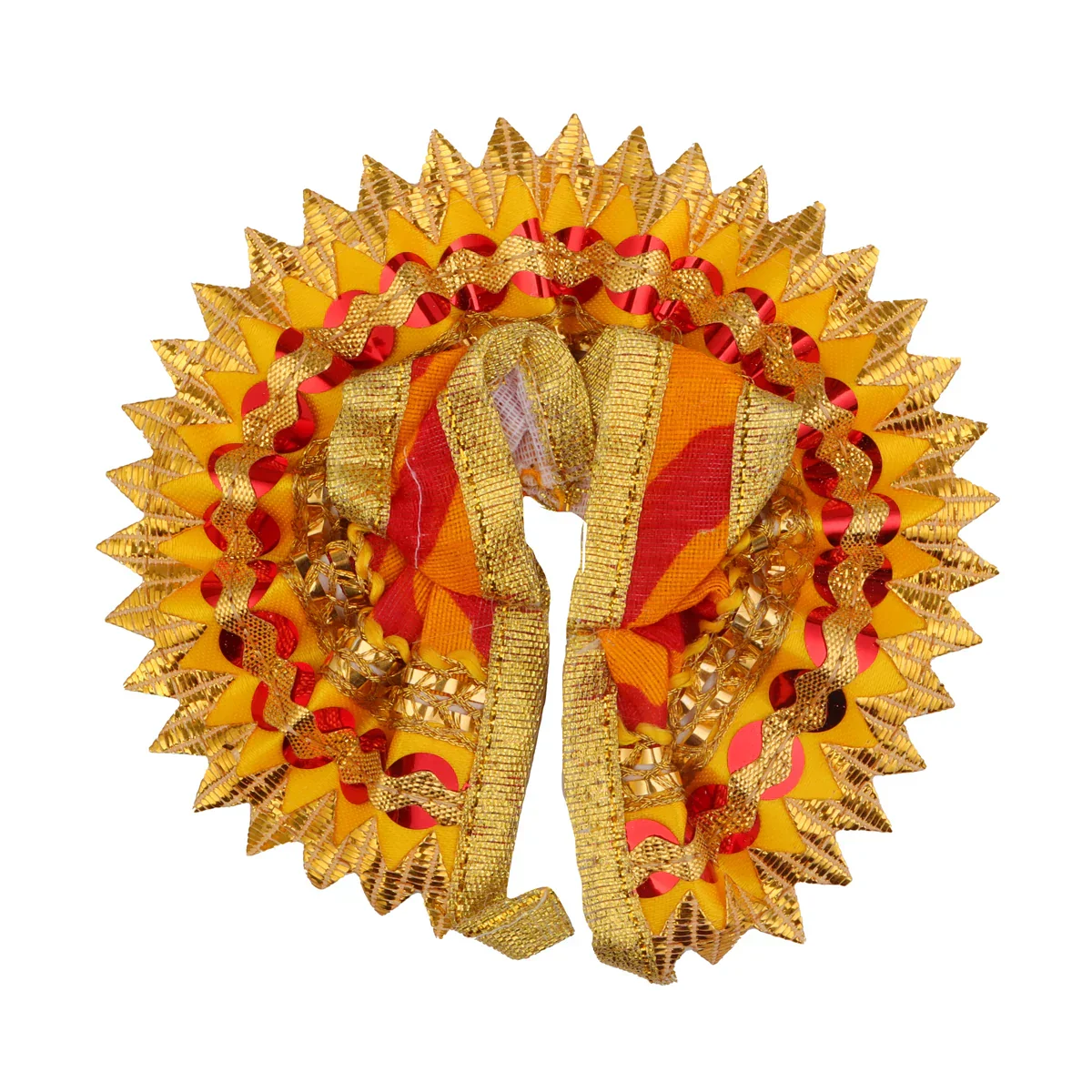 Gol Poshak | Satin with Jari Border Idol Dress/ Janmashtami Special/ Krishnar Dress for Deity - Image 3