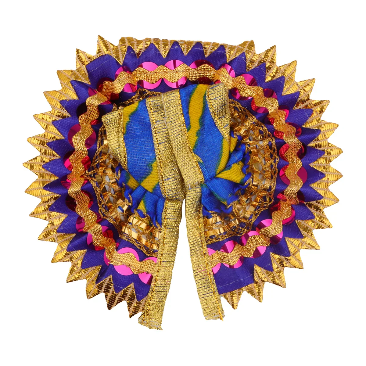 Gol Poshak | Satin with Jari Border Idol Dress/ Janmashtami Special/ Krishnar Dress for Deity - Image 5