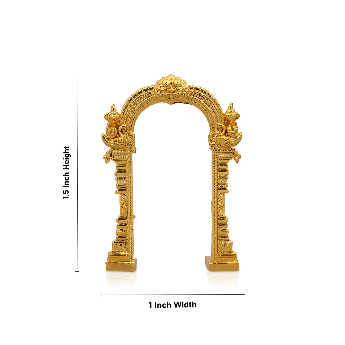 Gold Polish Arch - 1.5 X 1 Inches | Prabhavali/ Thiruvachi/ Thiruvatchi For Deity Adornment - Image 2