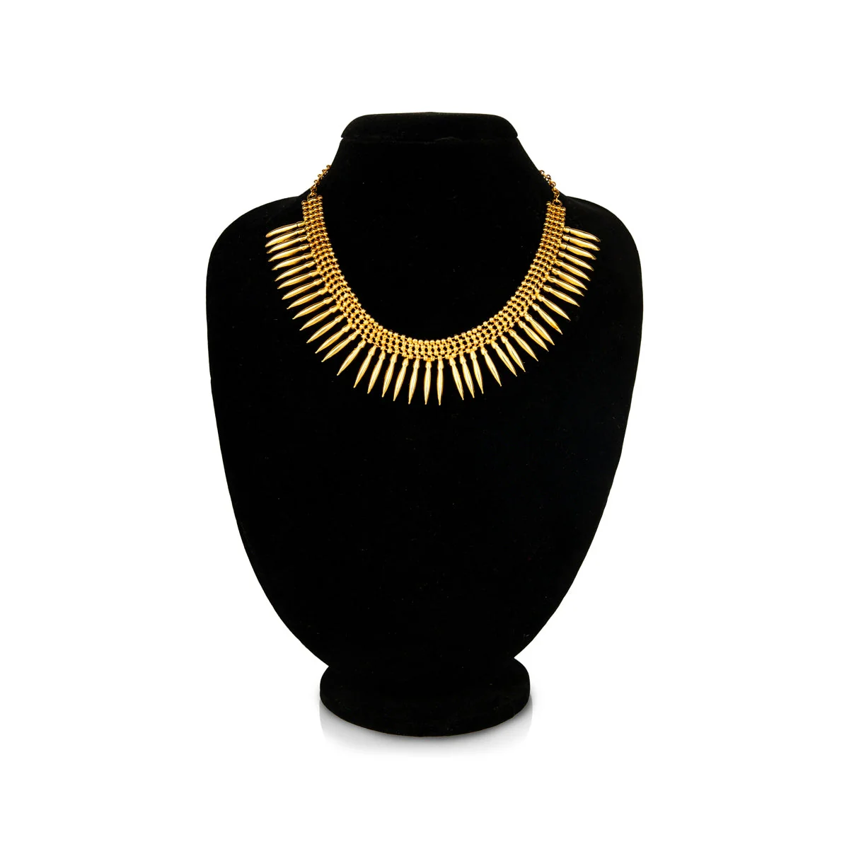Gold Polish Necklace - 4 Inches | Bead Design Jewellery/ Artificial Jewelry for Women
