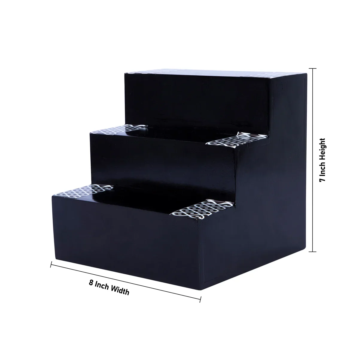 Golu Stand - 7 x 8 Inches | Wooden Golu Padi 3 Steps/ Golu Stand 3 Steps for Pooja - Image 5