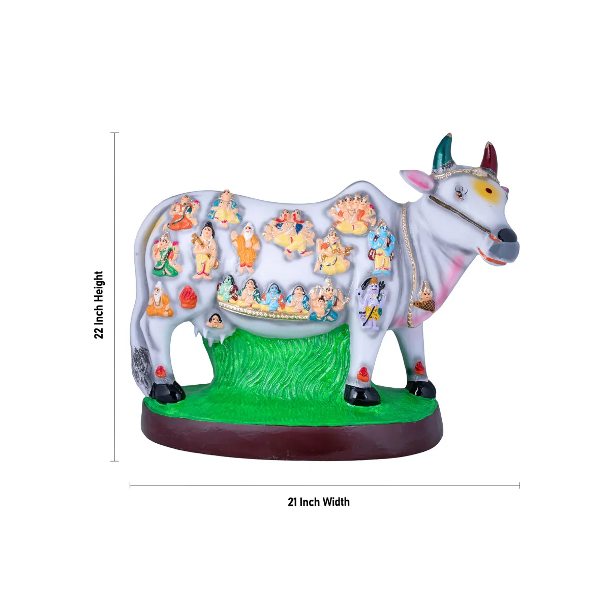 Gomatha Paper Mache Golu Bommai - 22 x 21 Inches | Giri Golu Doll/ Navaratri Golu Bomma/Gombe/Bommai - Image 5