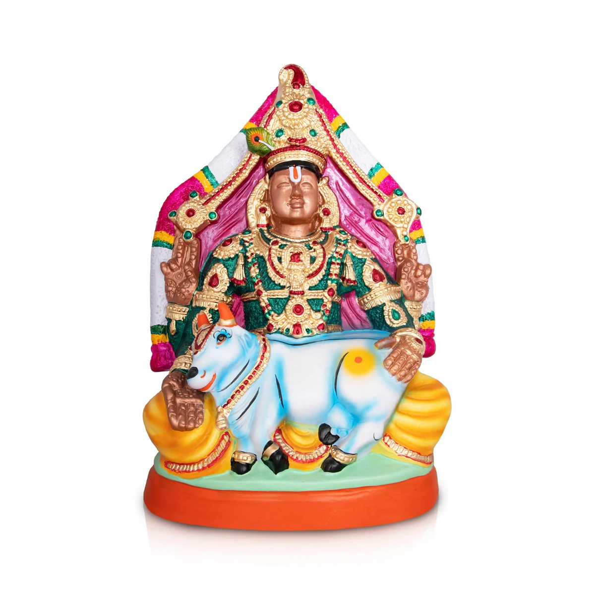 Gomatha Ratnangi Perumal Paper Mache Golu Bommai- 22 X 16 Inches | Giri Golu Doll/Navratri Gombe/Navratri Decor - Image 2