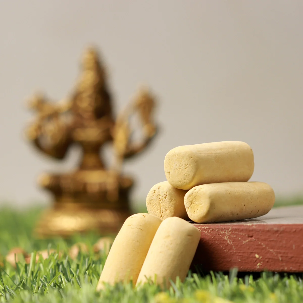 Giri Gopi Chandanam - 5 Pcs | Srichurnam/ Namakatti/ Thiruman/ Sandal Colour/ Holy Stick for Tilak - Image 3