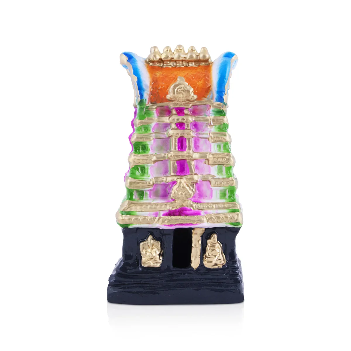 Gopuram Clay Golu Bommai - 10 x 5 Inches | Giri Golu Doll/ Navaratri Golu Bomma/Gombe/Bommai - Image 2