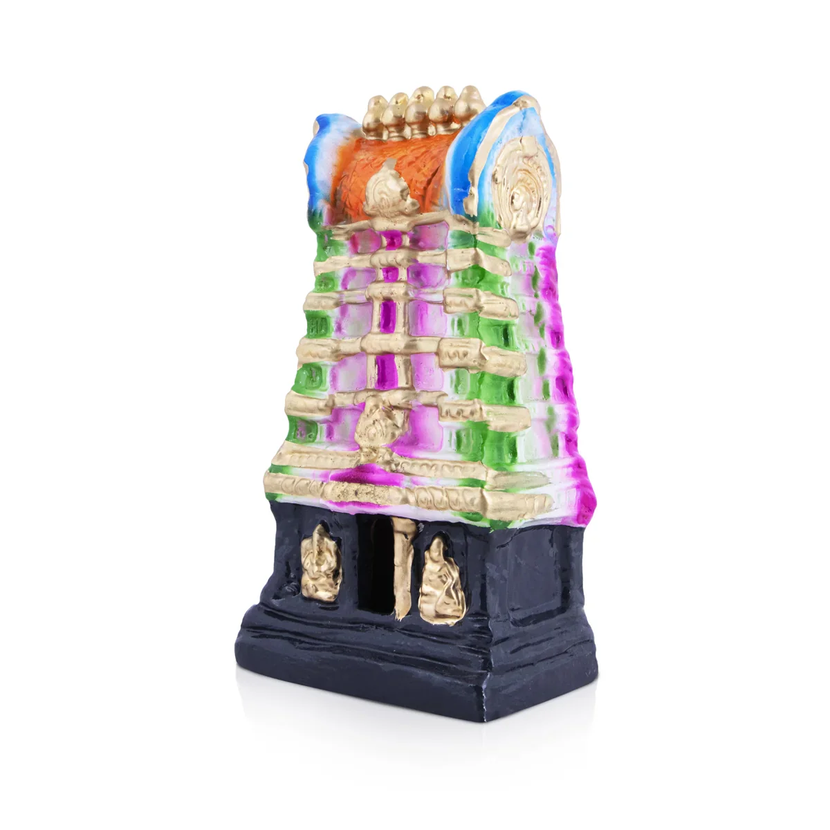 Gopuram Clay Golu Bommai - 10 x 5 Inches | Giri Golu Doll/ Navaratri Golu Bomma/Gombe/Bommai - Image 3