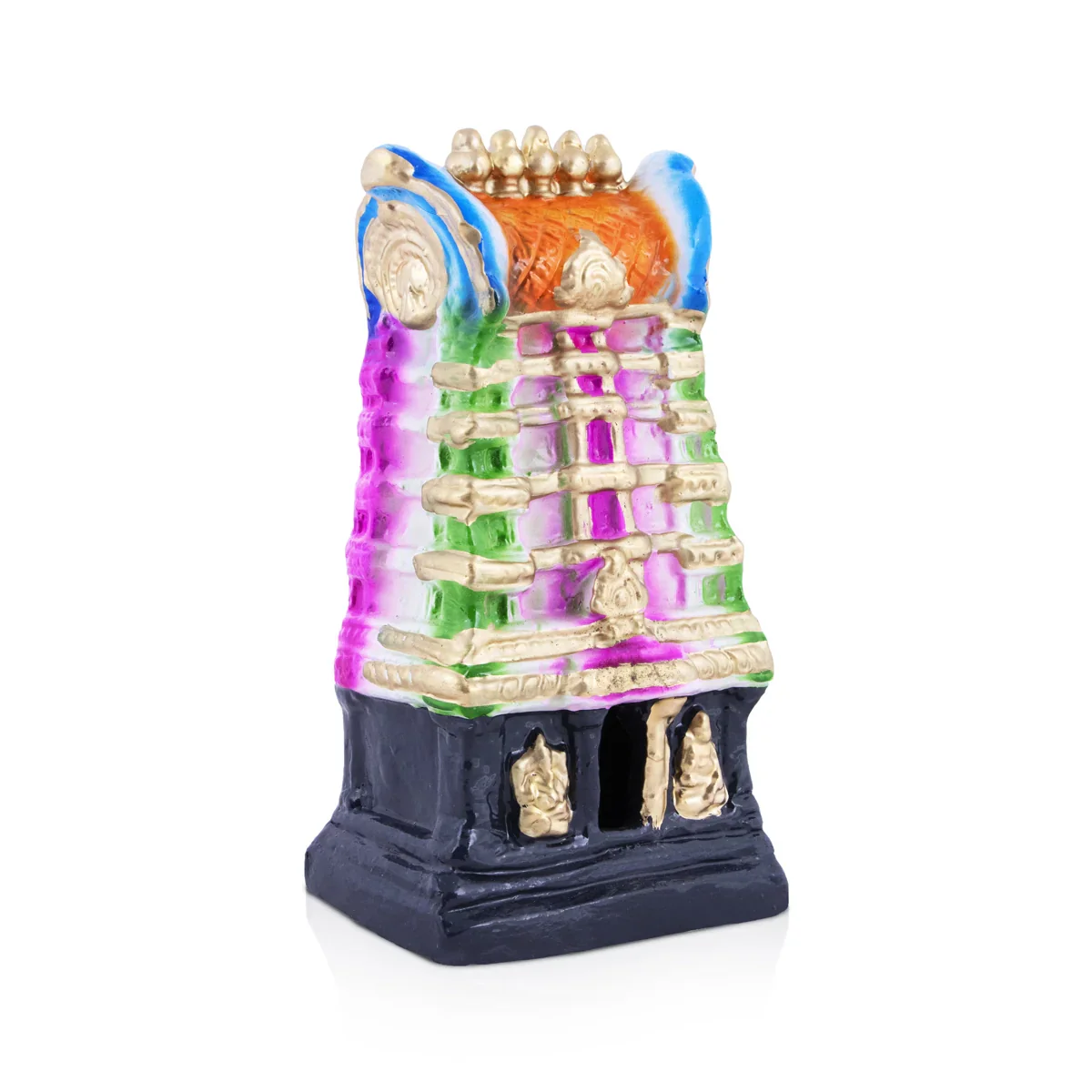 Gopuram Clay Golu Bommai - 10 x 5 Inches | Giri Golu Doll/ Navaratri Golu Bomma/Gombe/Bommai - Image 4