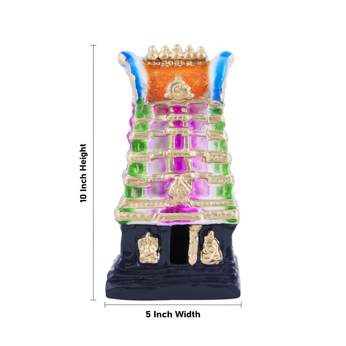 Gopuram Clay Golu Bommai - 10 x 5 Inches | Giri Golu Doll/ Navaratri Golu Bomma/Gombe/Bommai - Image 6