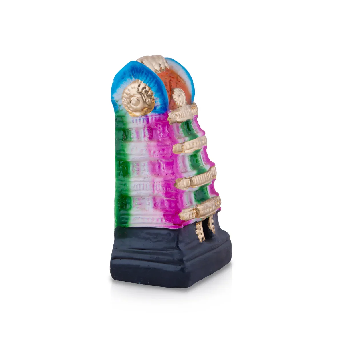 Gopuram Clay Golu Bommai - 6 x 3 Inches | Giri Golu Doll/ Navaratri Golu Bomma/Gombe/Bommai - Image 2