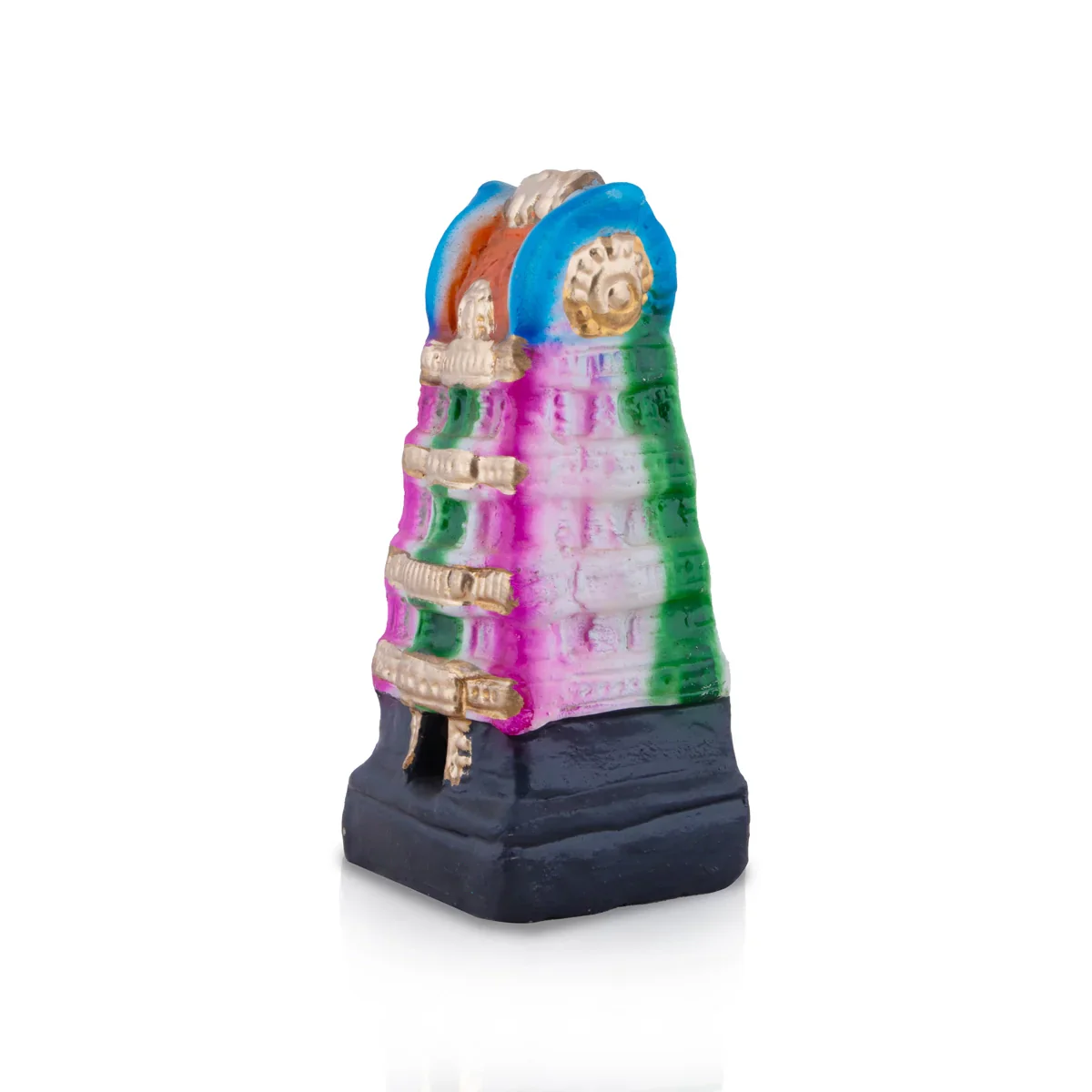 Gopuram Clay Golu Bommai - 6 x 3 Inches | Giri Golu Doll/ Navaratri Golu Bomma/Gombe/Bommai - Image 3
