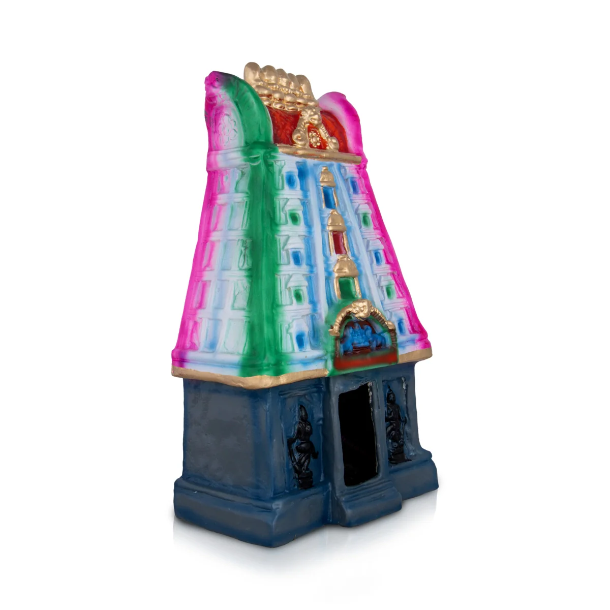 Gopuram Paper Mache Golu Bommai - 12 x 7 Inches | Giri Golu Doll/ Navaratri Golu Bomma/Gombe/Bommai - Image 2