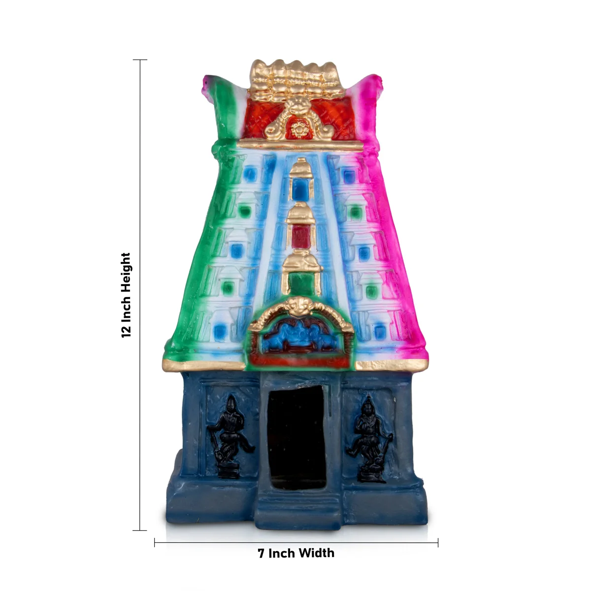 Gopuram Paper Mache Golu Bommai - 12 x 7 Inches | Giri Golu Doll/ Navaratri Golu Bomma/Gombe/Bommai - Image 3