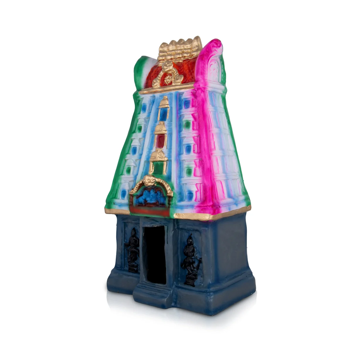 Gopuram Paper Mache Golu Bommai - 12 x 7 Inches | Giri Golu Doll/ Navaratri Golu Bomma/Gombe/Bommai - Image 4