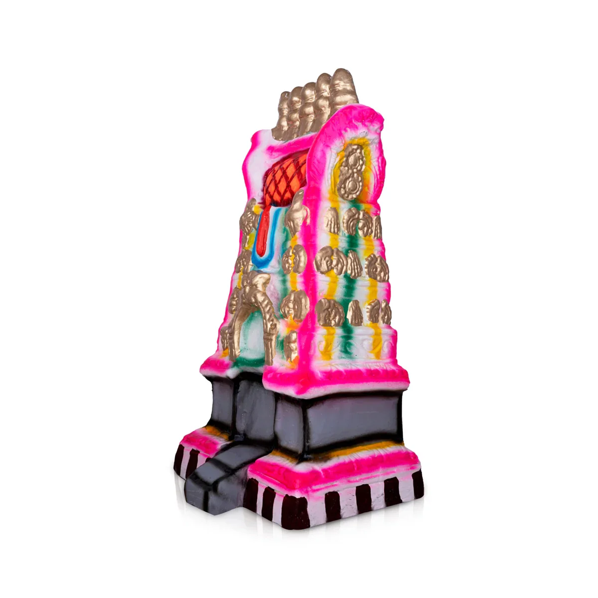 Gopuram Paper Mache Golu Bommai - 15 x 7.5 Inches | Giri Golu Doll/ Navaratri Golu Bomma/Gombe - Image 2