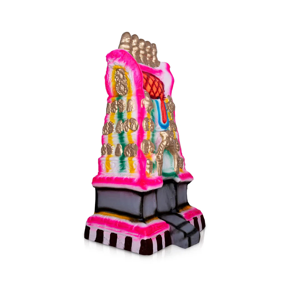 Gopuram Paper Mache Golu Bommai - 15 x 7.5 Inches | Giri Golu Doll/ Navaratri Golu Bomma/Gombe - Image 3