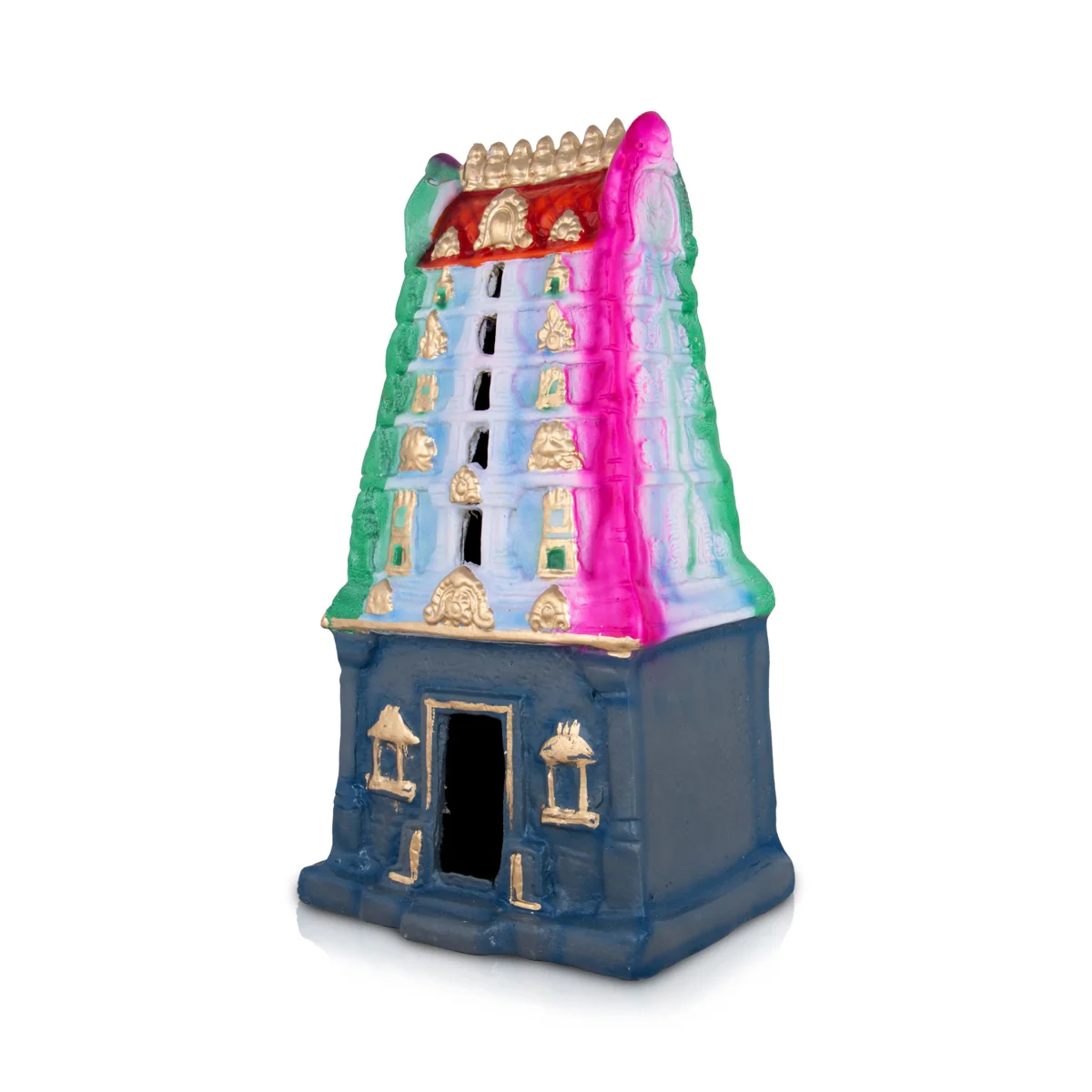 Gopuram Paper Mache Golu Bommai - 15 x 8 Inches | Giri Golu Doll/ Navaratri Golu Bomma/Gombe/Bommai - Image 4