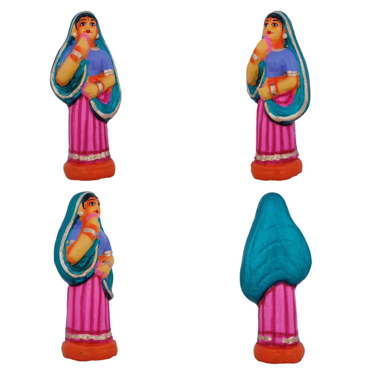 Govardhana Giri Krishna Paper Mache Golu Bommai Set - 12 X 13 Inches | Navaratri Gombe/ Giri Golu Doll - Image 4