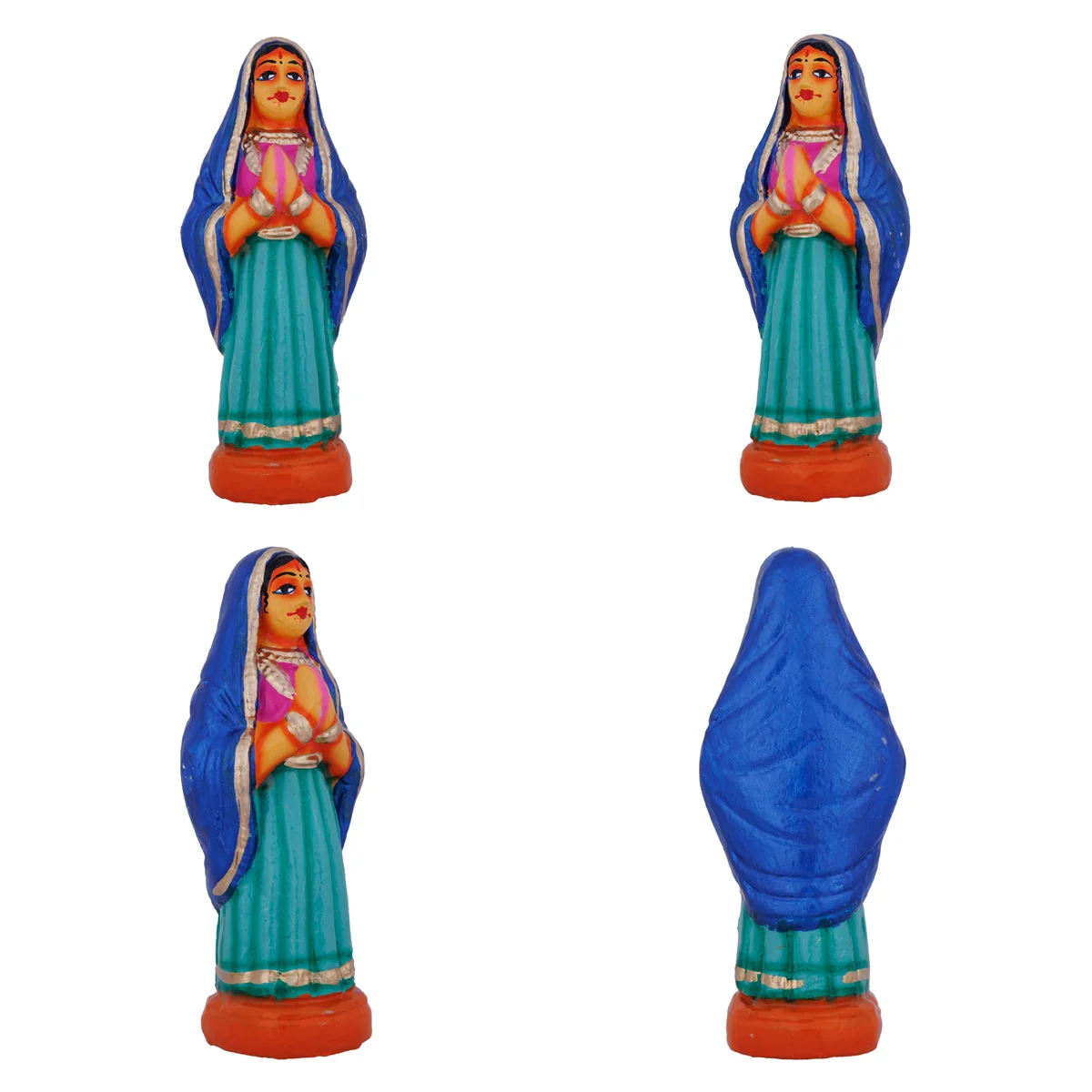 Govardhana Giri Krishna Paper Mache Golu Bommai Set - 12 X 13 Inches | Navaratri Gombe/ Giri Golu Doll - Image 8