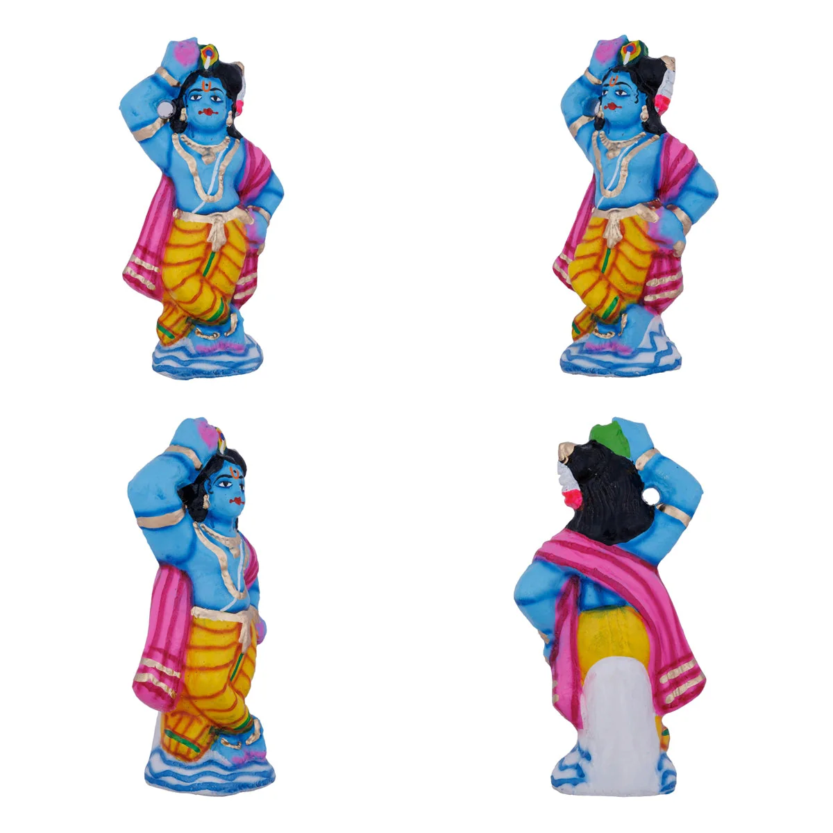 Govardhana Giri Krishna Paper Mache Golu Bommai Set - 12 X 13 Inches | Navaratri Gombe/ Giri Golu Doll - Image 9