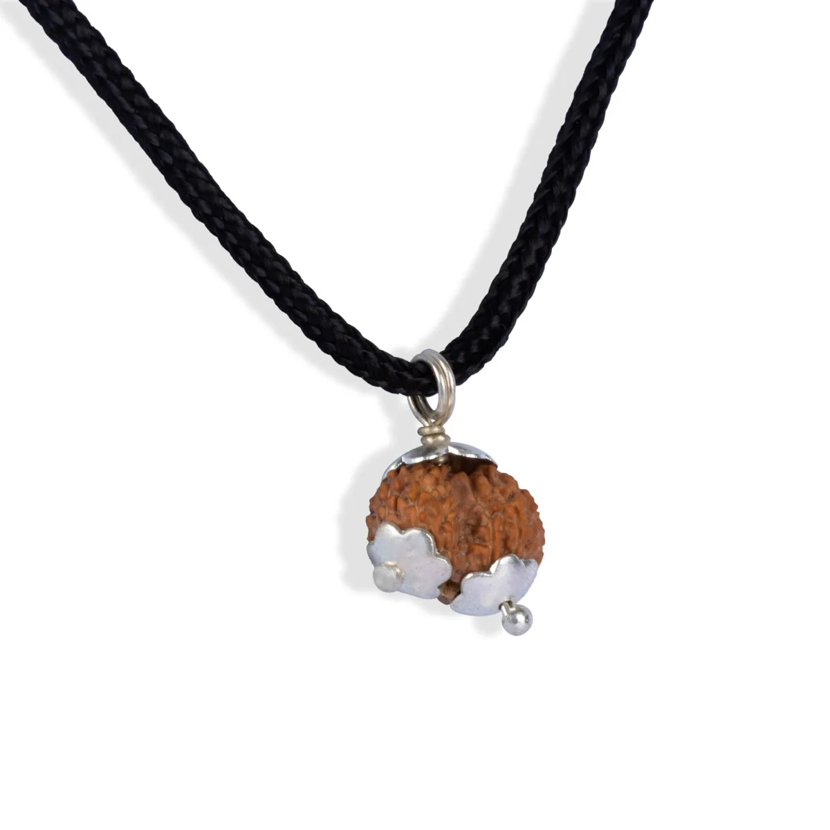 Gowri Shankar Rudraksha Pendant | Java Rudraksh Locket/ Silver Cup Rudraksha Pendant for Men & Women - Image 4