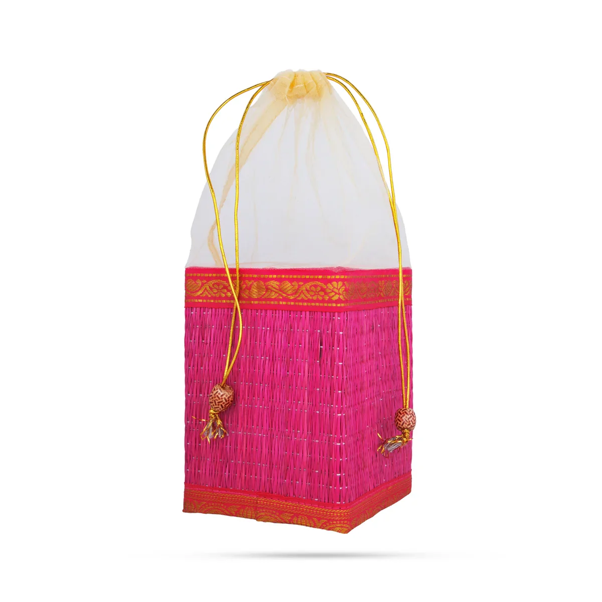 Grass Storage Box with Lid - 7 x 5.5 Inches | Korai Box with Lid/ Gift Box/ Pooja Box for Home - Image 4