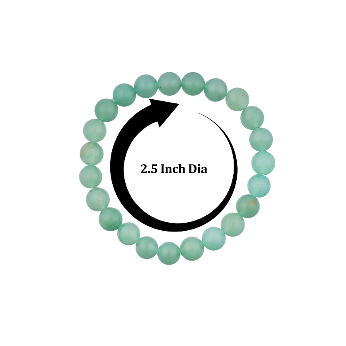 Green Aventurine Bracelet - 2.5 Inches | Elastic Aventurine Crystal Bracelet/ Gemstone Bracelet for Men & Women - Image 3