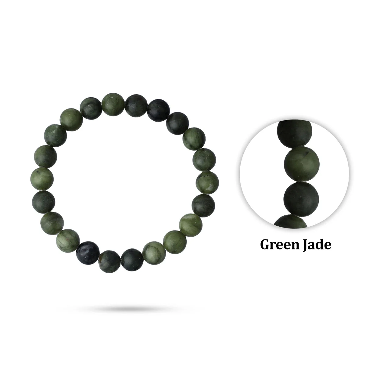 Green Jade Bracelet - 2.5 Inches | Crystal Jewellery/ Gemstone Bracelet For Prosperity & Emotional Well Being - Image 5