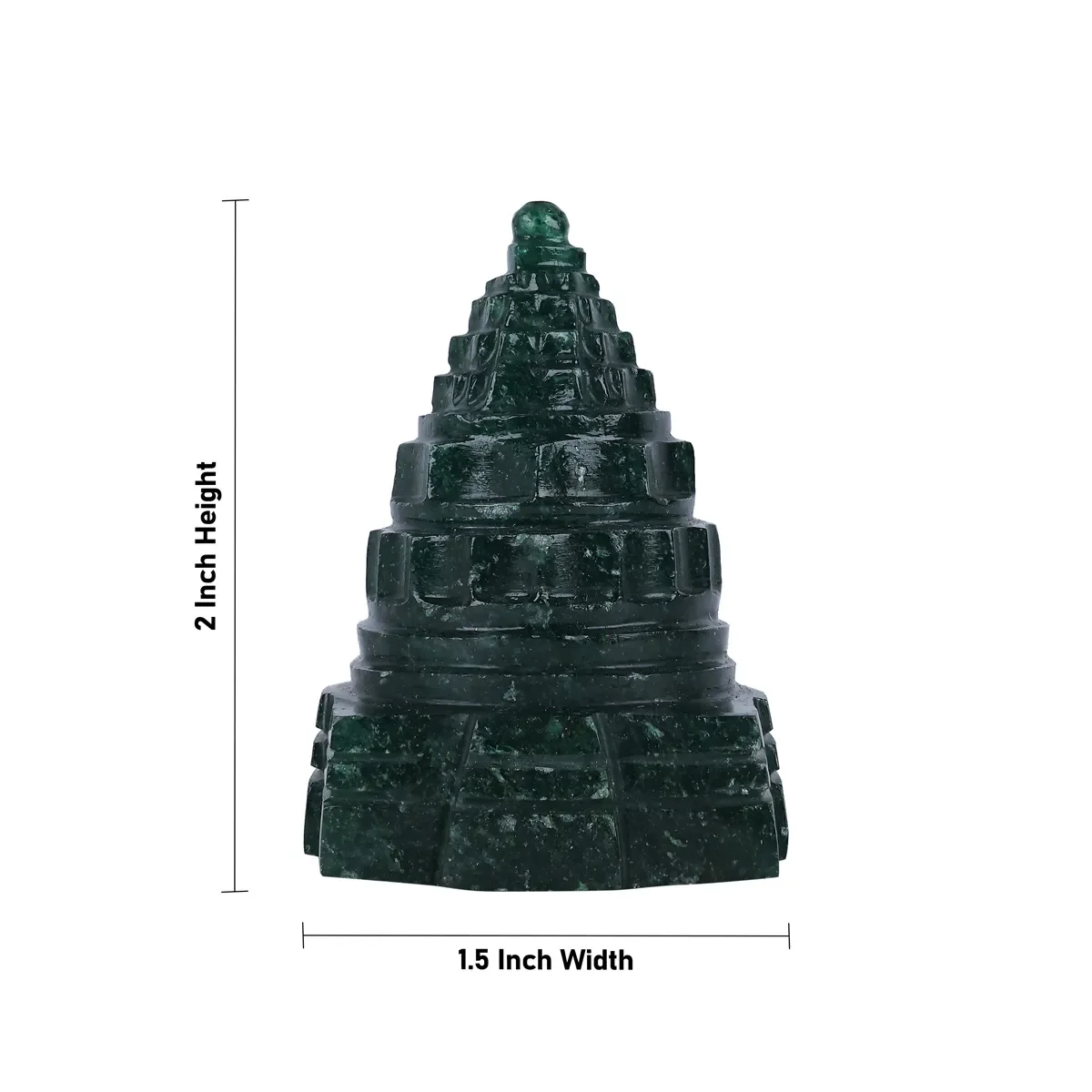 Green Jade Maha Meru - 1.5 x 2 Inches | Jade Sri Yantra/ Mahameru Yantra/ Shri Yantra for Pooja - Image 4