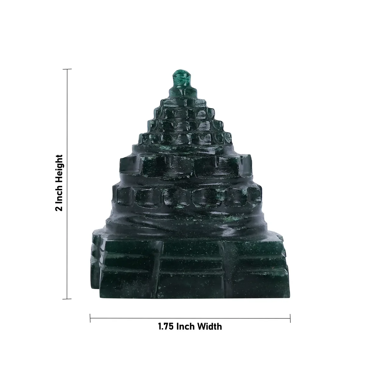 Green Jade Maha Meru - 1.75 x 2 Inches | Jade Sri Yantra/ Mahameru Yantra/ Shri Yantra for Pooja - Image 4