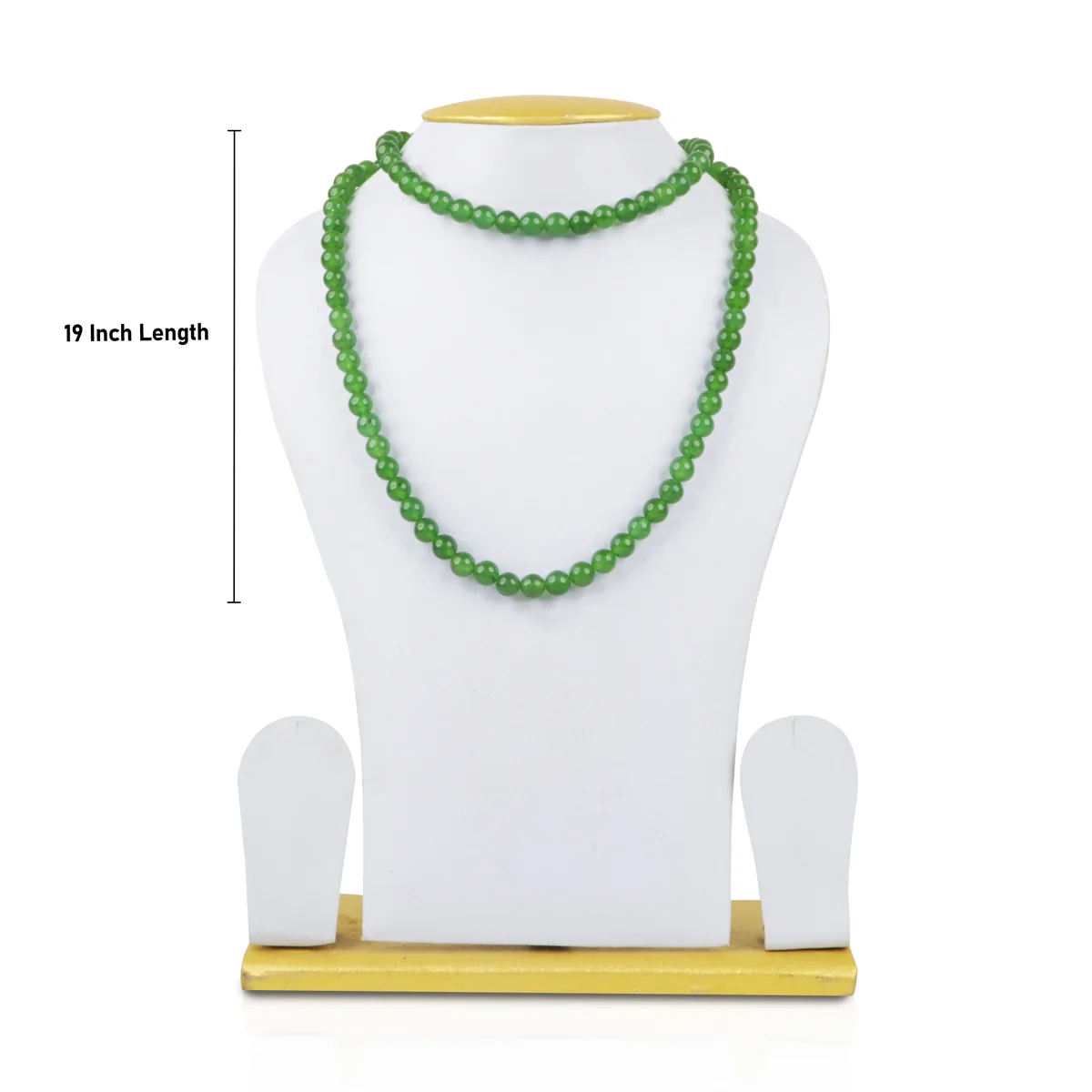 Green Jade Mala- 19 Inches | 8mm/ 108 Beads Crystal Mala/Precious Stone Mala For Meditation & Spiritual Growth - Image 2