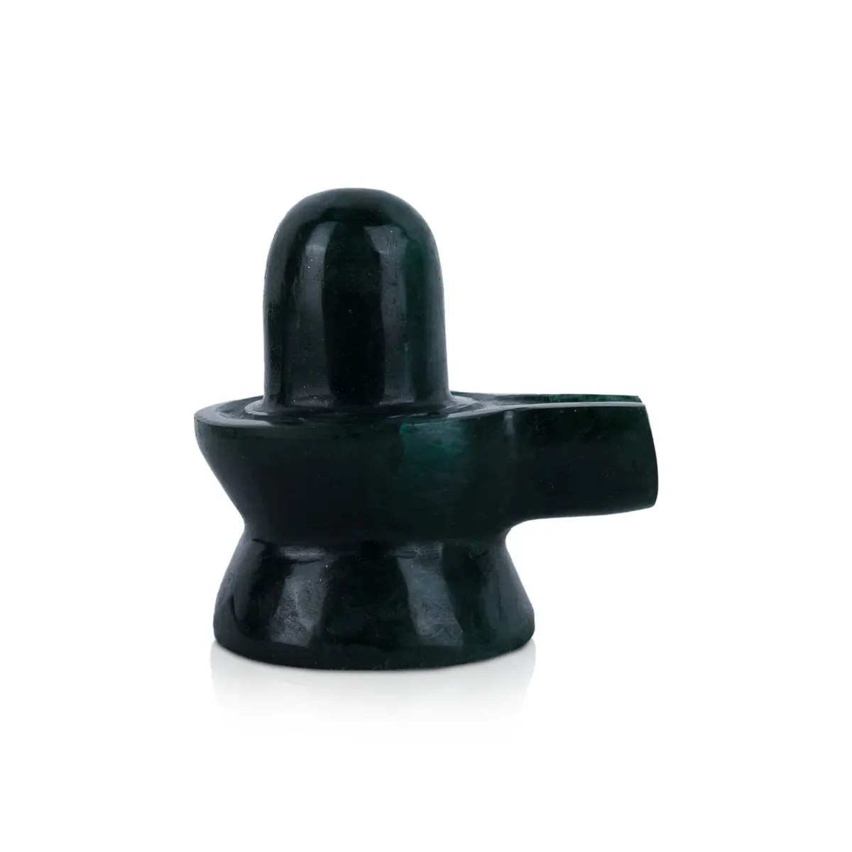 Green Jade ShivLing Murti - 1.25 x 1.25 Inches | Natural Jade Stone Idol/ Shiva Lingam Statue For Pooja & Worship - Image 2