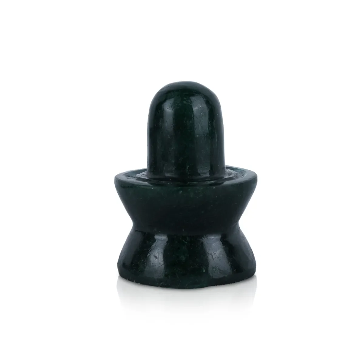 Green Jade ShivLing Murti - 1.25 x 1.25 Inches | Natural Jade Stone Idol/ Shiva Lingam Statue For Pooja & Worship - Image 5