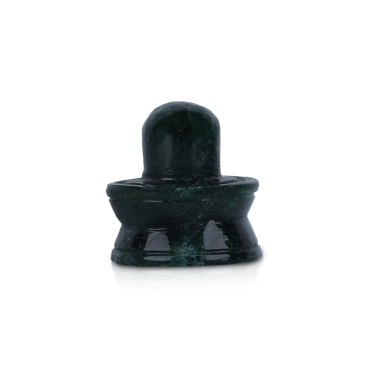 Green Jade ShivLing Murti - 1.25 x 1.5 Inches | Margaj Stone Idol/ Shiva Lingam Statue For Pooja & Worship - Image 5
