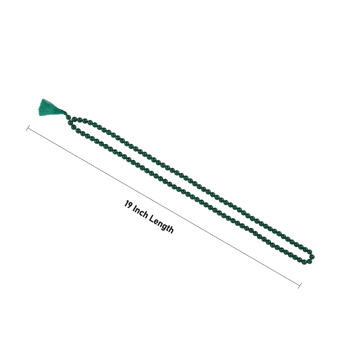 Green Onyx Mala - 19 Inches | Green Onyx Gemstone Mala/ Crystal Mala for Men & Women - Image 3
