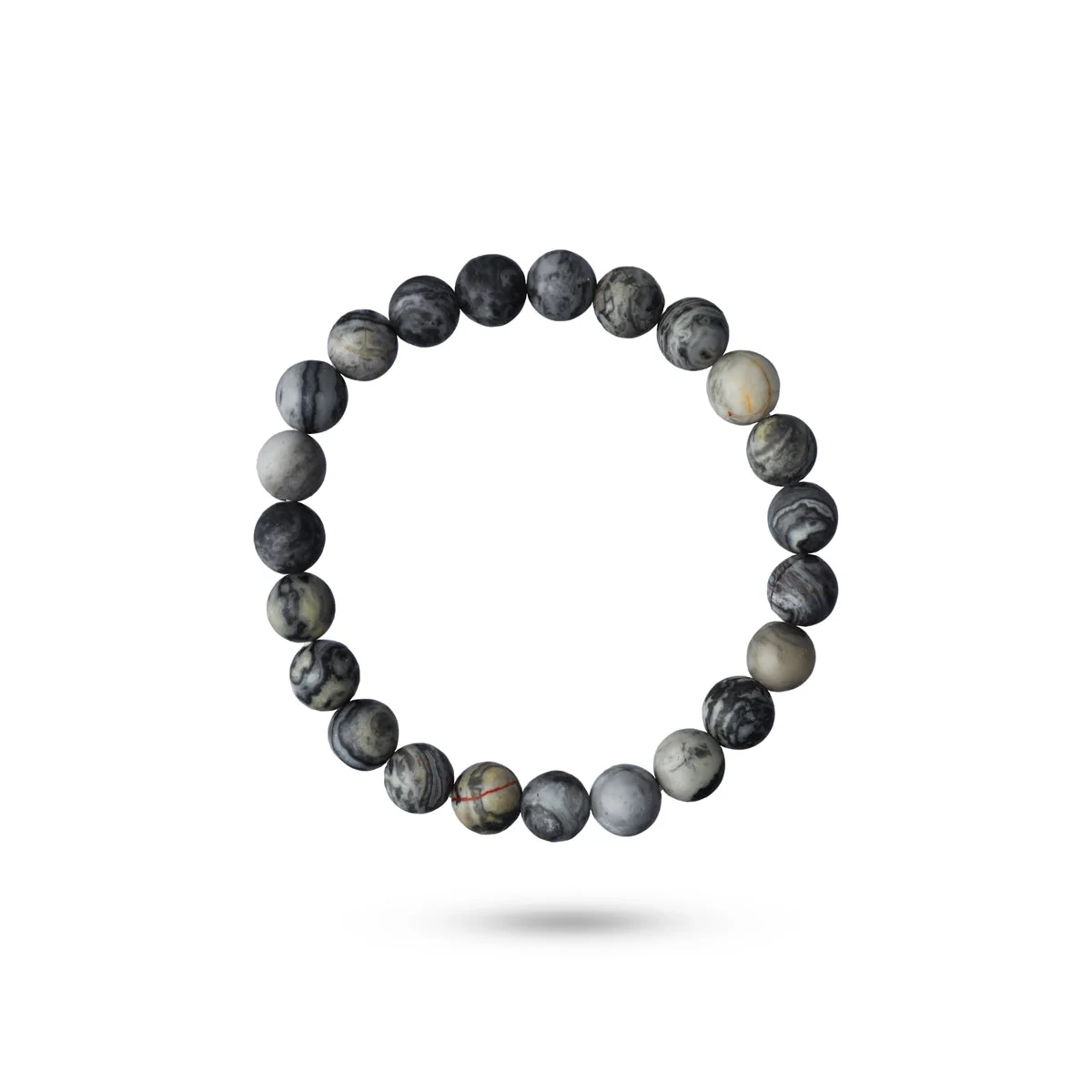 Grey Jasper Bracelet- 2.5 Inches | Jasper Gemstone Bracelet/Crystal Jewellery For Stability & Grounding Support - Image 4