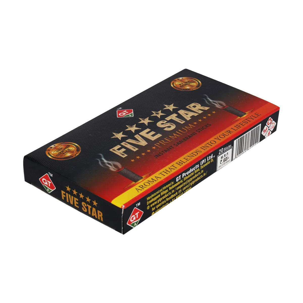 GT Five Star Premium Instant Sambrani - 20 Pcs | Loban/ Guggal/ Dhoop Sticks for Pooja - Image 5
