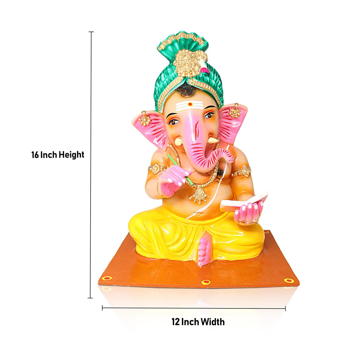 Gurukulam Ganapati Paper Mache Golu Bommai Set - 16 x 12 Inches | Giri Golu Doll/ Navaratri Golu Bomma/Gombe - Image 7