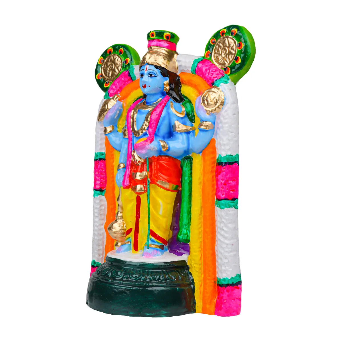 Guruvayurappan Clay Golu Bommai - 12 Inches | Giri Golu Doll/ Navaratri Golu Bomma/Gombe/Bommai - Image 3