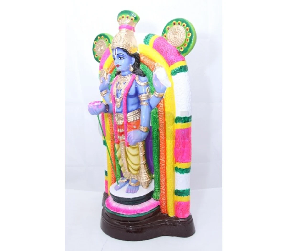 Guruvayurappan Paper Mache Golu Bommai - 18 x 10 Inches | Giri Golu Doll/ Navaratri Golu Bomma/Gombe/Bommai - Image 3