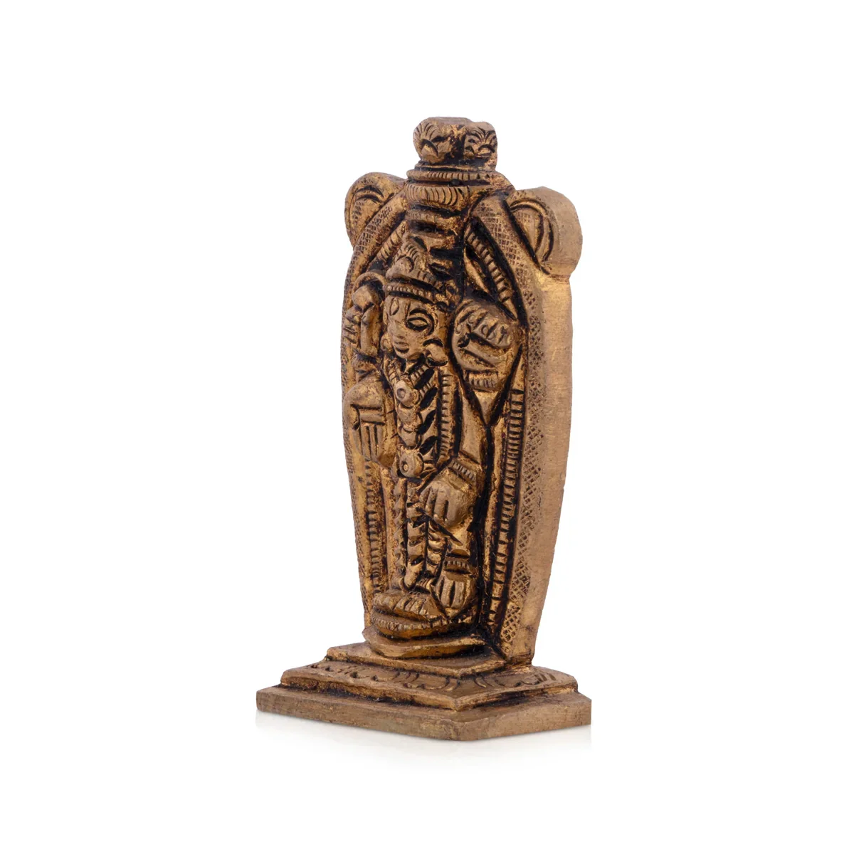 Guruvayurappan Idol - 3 x 1.5 Inches | Antique Brass Idol/ Guruvayoorappan Vigraham for Pooja/ 100 Gms Approx - Image 2