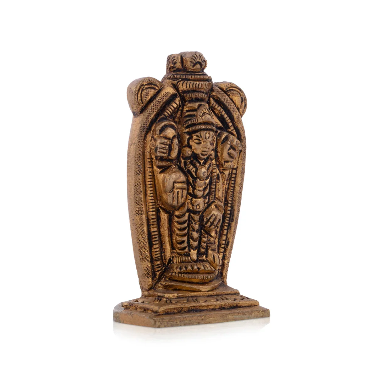 Guruvayurappan Idol - 3 x 1.5 Inches | Antique Brass Idol/ Guruvayoorappan Vigraham for Pooja/ 100 Gms Approx - Image 3