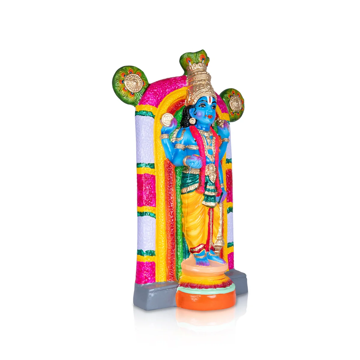 Guruvayurappan Idol Paper Mache Golu Bommai- 20 X 13 Inches | Navaratri Golu Gombe/Giri Golu Doll/Navratri Decor - Image 2