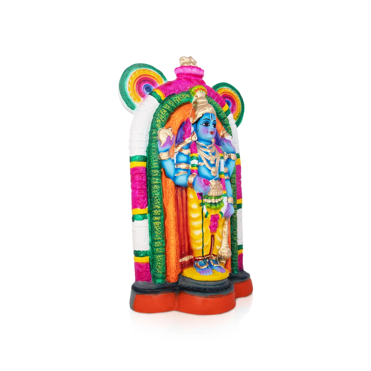 Guruvayurappan Paper Mache Golu Bommai - 12 x 7 Inches | Giri Golu Doll/ Navaratri Golu Bomma/Gombe/Bommai - Image 3