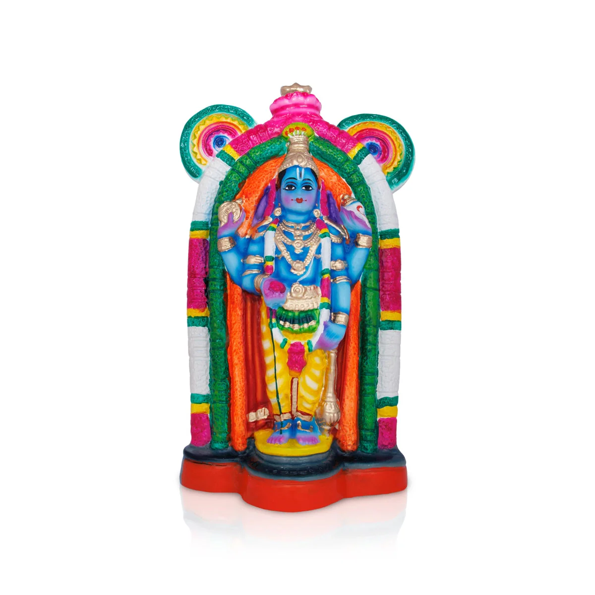 Guruvayurappan Paper Mache Golu Bommai - 15 x 10 Inches | Giri Golu Doll/ Navaratri Golu Bomma/Gombe/Bommai - Image 2