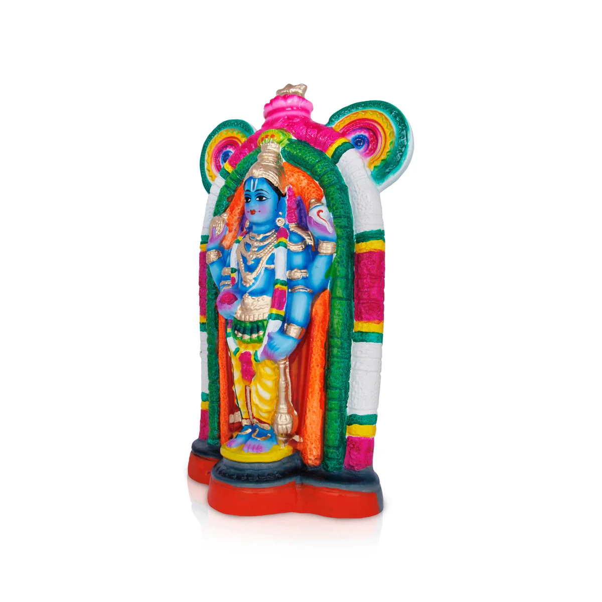 Guruvayurappan Paper Mache Golu Bommai - 15 x 10 Inches | Giri Golu Doll/ Navaratri Golu Bomma/Gombe/Bommai - Image 3