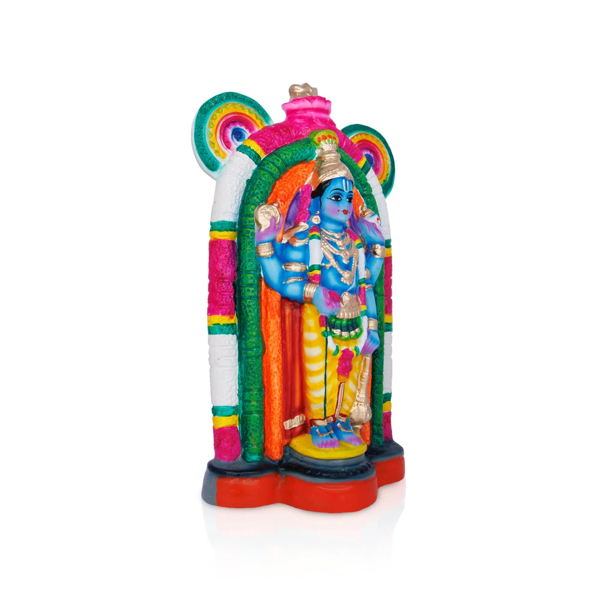 Guruvayurappan Paper Mache Golu Bommai - 15 x 10 Inches | Giri Golu Doll/ Navaratri Golu Bomma/Gombe/Bommai - Image 4