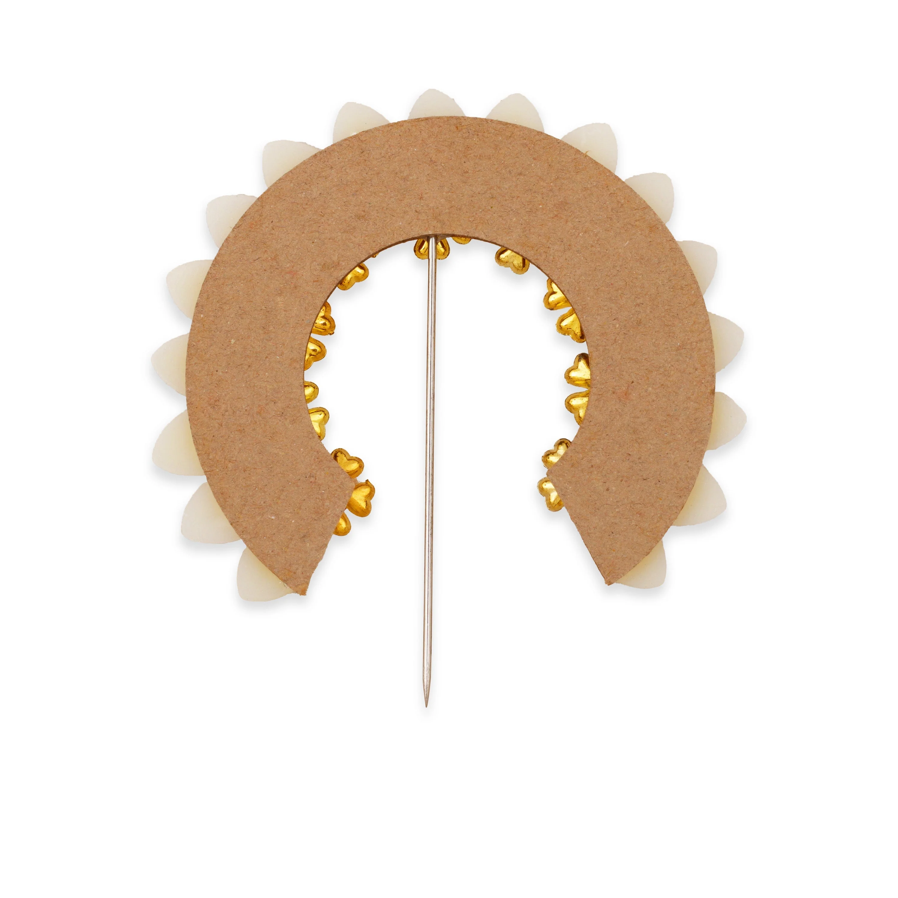Hair Arch - 4.5 X 4.25 Inches | Hair Accessory/ Artificial Jewellery/ Moti Bead Arch For Deity Decoration - Image 3