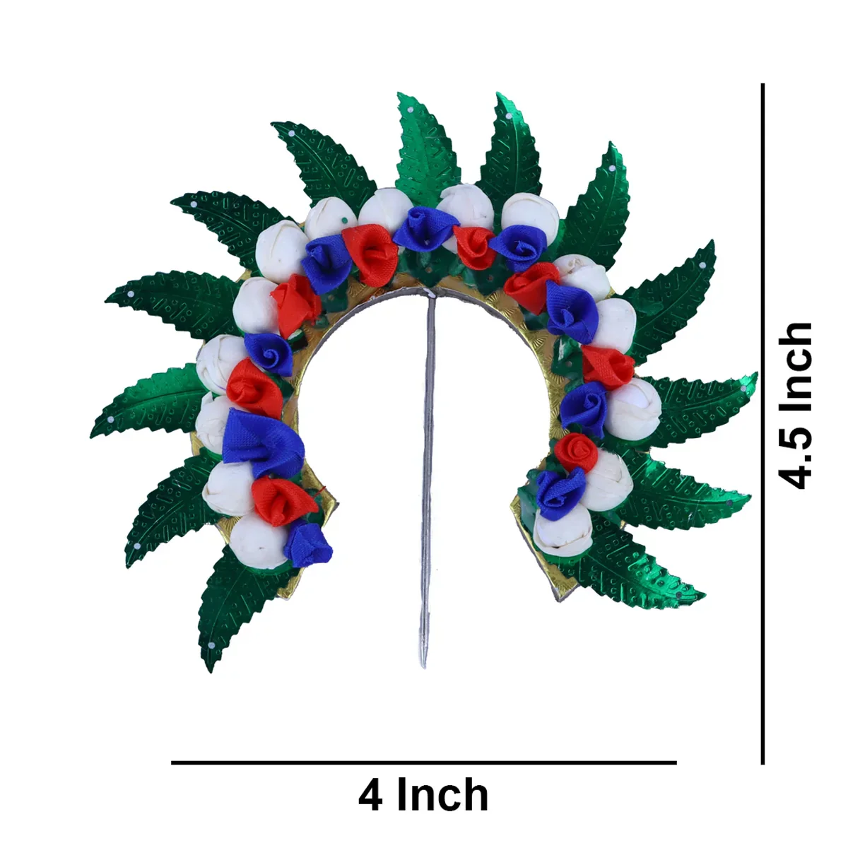 Hair Arch - 4.5 x 4 Inches | Malli Arch/ Artificial Flower Arch/ Hair Acessories for Deity - Image 2